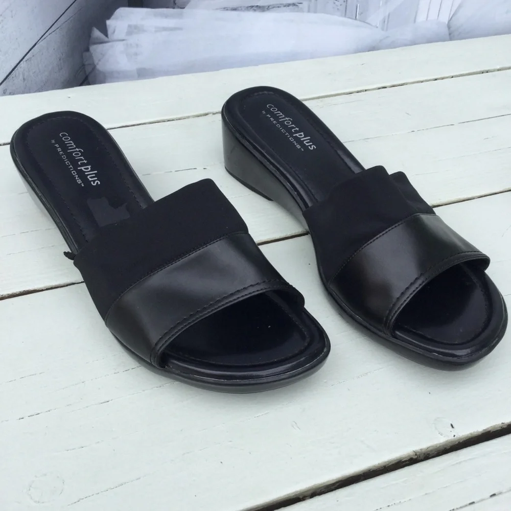 Comfort Plus Black Slide Women’s Shoes